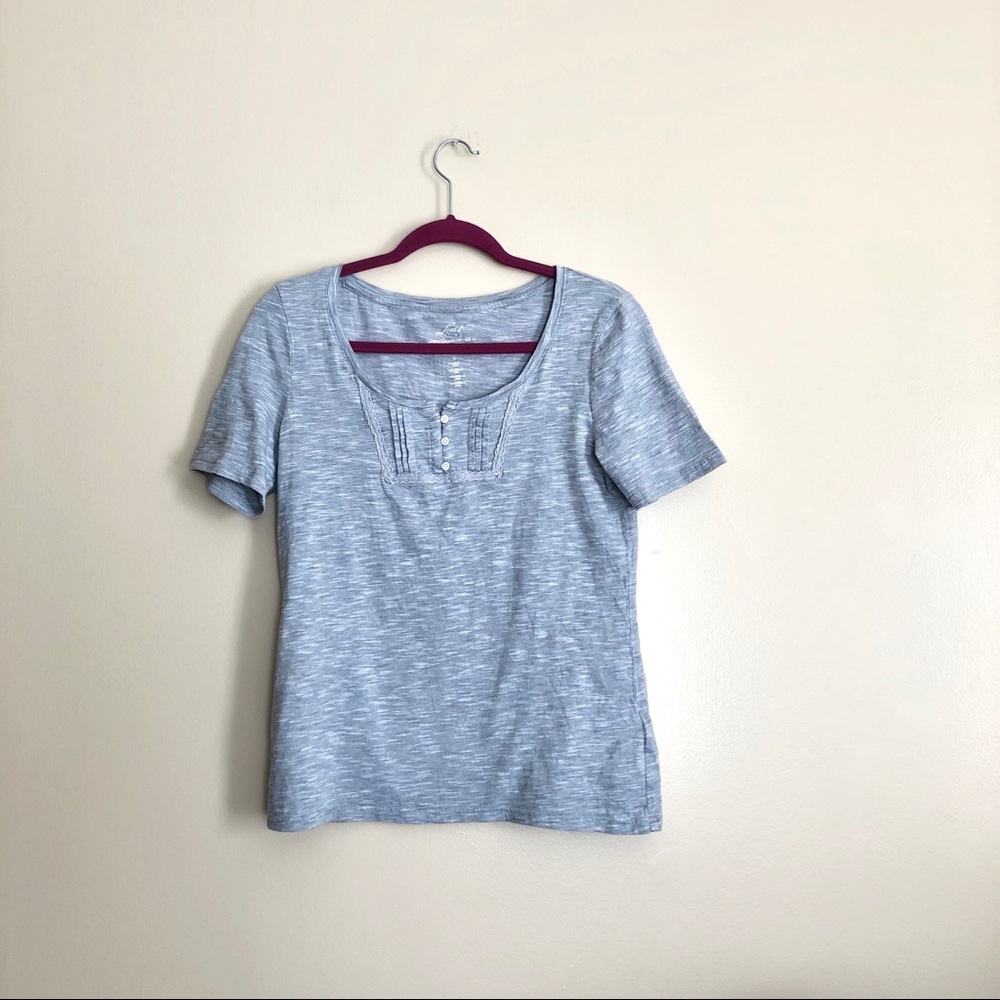 Levis Plain Simple Gray Short Sleeve Burnout Shirt